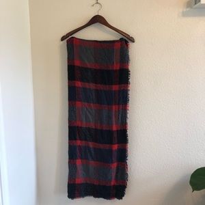 Mossimo Red Plaid Blanket Scarf